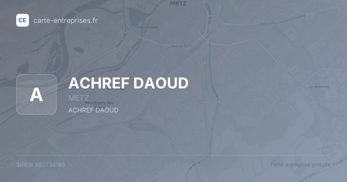ACHREF DAOUD — 992734186 — fiche entreprise