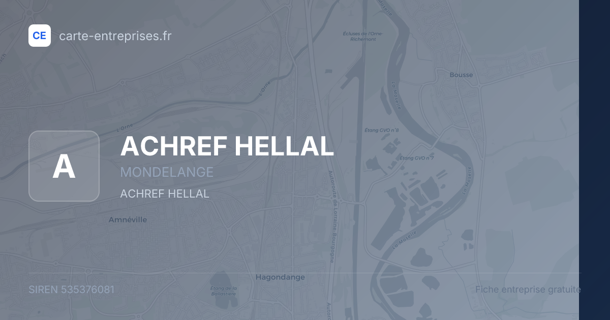ACHREF HELLAL — 535376081 — fiche entreprise