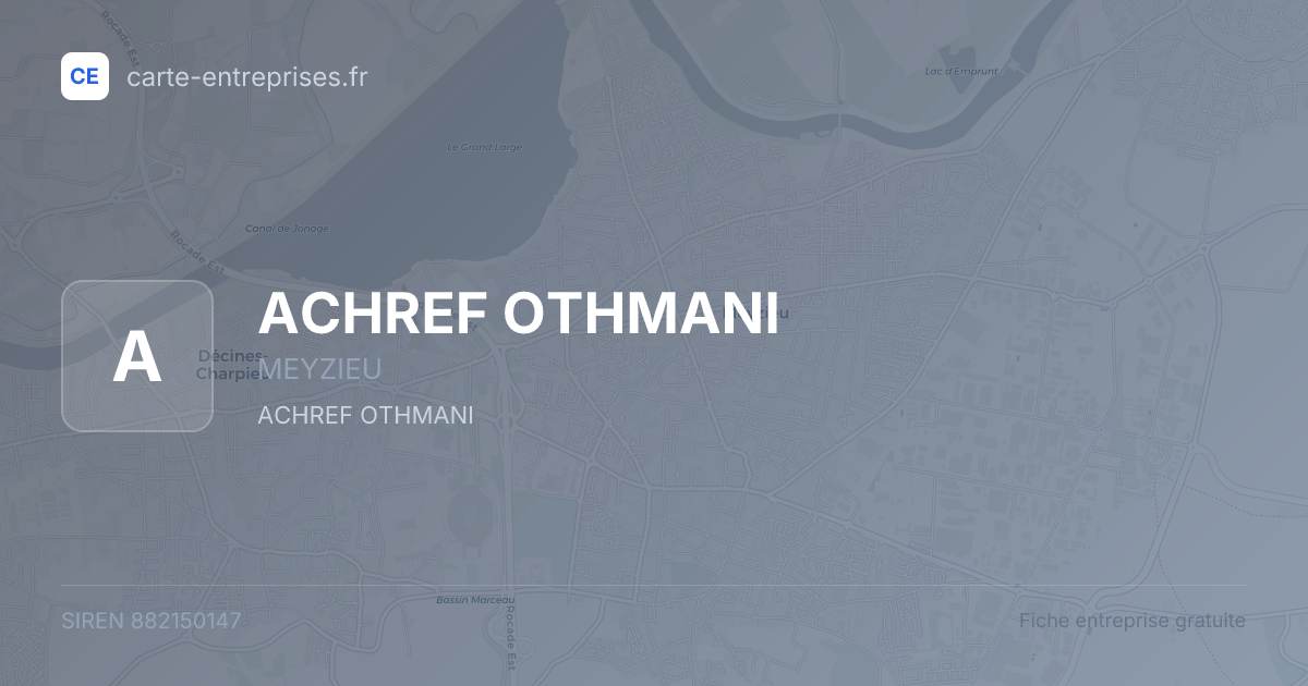 ACHREF OTHMANI — 882150147 — fiche entreprise