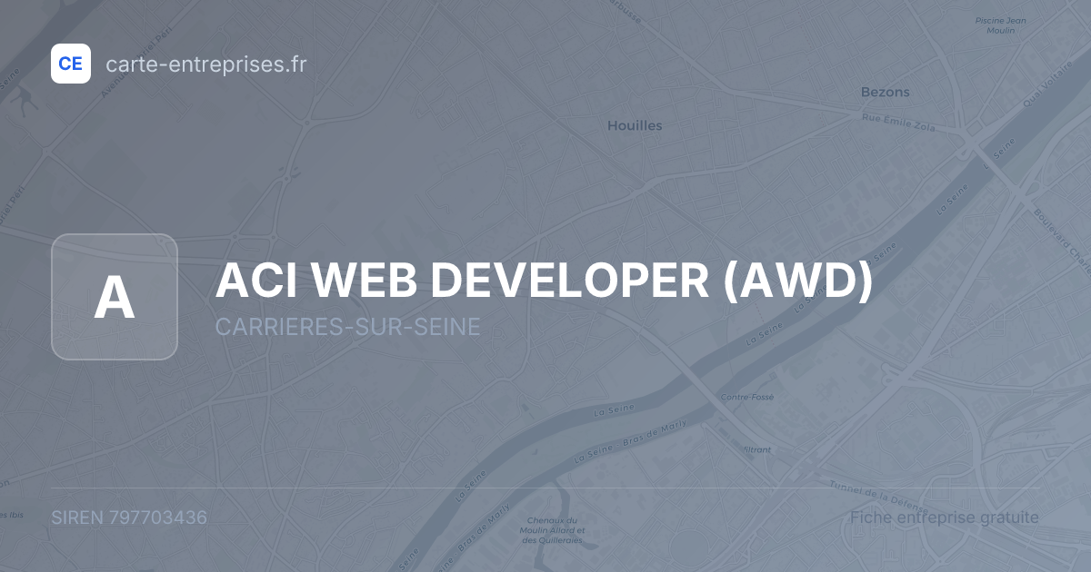 ACI WEB DEVELOPER (AWD) — 797703436 — fiche entreprise