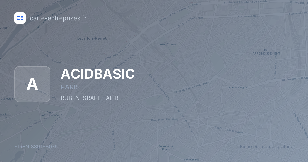 ACIDBASIC — 889168076 — fiche entreprise