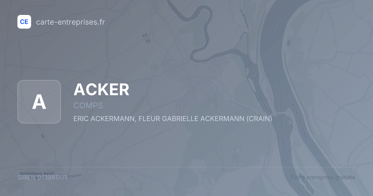 ACKER — 941981771 — fiche entreprise