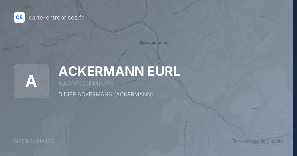 ACKERMANN EURL — 448144121 — fiche entreprise