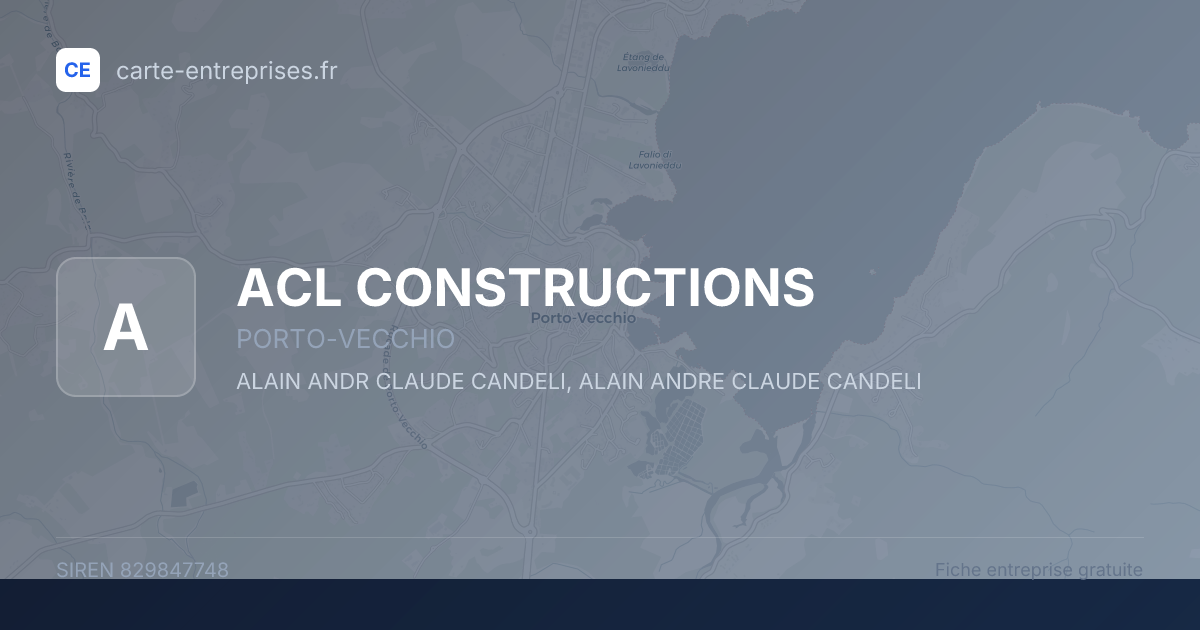 ACL CONSTRUCTIONS — 829847748 — fiche entreprise