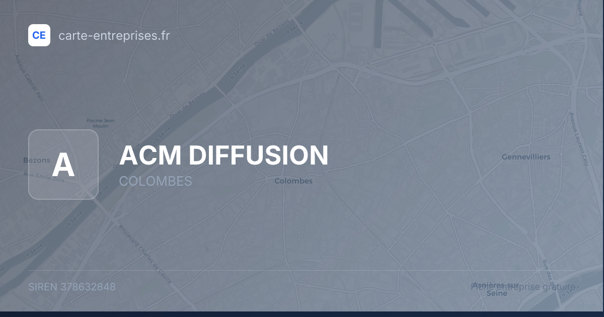 ACM DIFFUSION — 378632848 — fiche entreprise