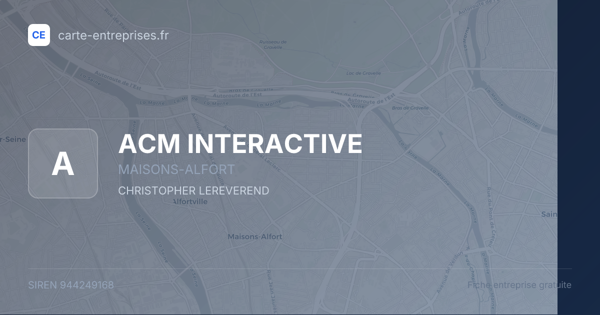 ACM INTERACTIVE — 944249168 — fiche entreprise