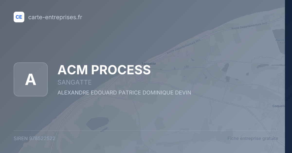 ACM PROCESS — 978522522 — fiche entreprise