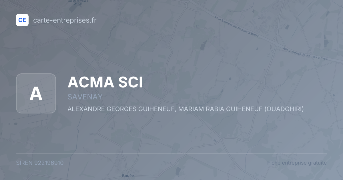 ACMA SCI — 922196910 — fiche entreprise