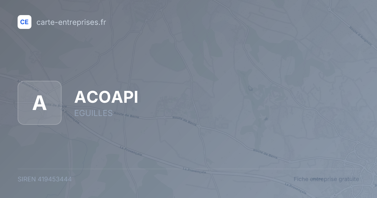 ACOAPI — 419453444 — fiche entreprise