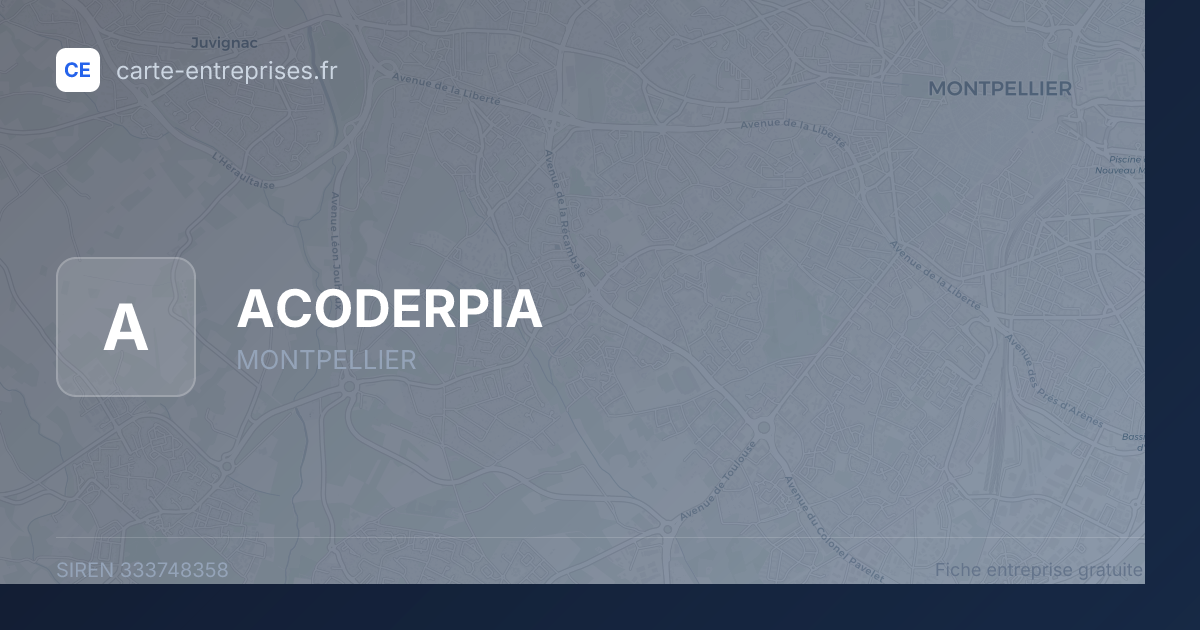 ACODERPIA — 333748358 — fiche entreprise