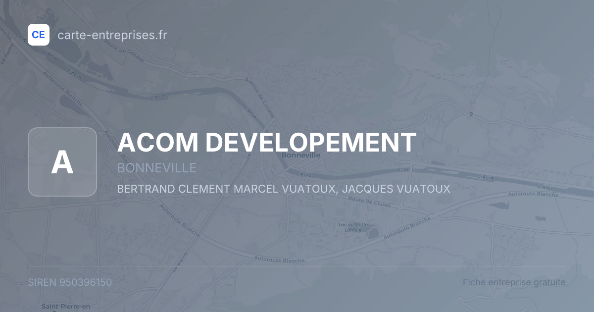 ACOM DEVELOPEMENT — 950396150 — fiche entreprise