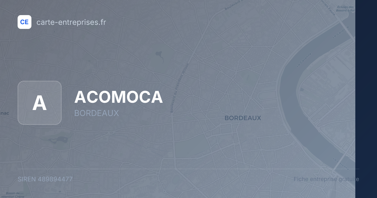 ACOMOCA — 489894477 — fiche entreprise
