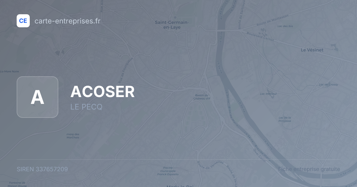 ACOSER — 337657209 — fiche entreprise