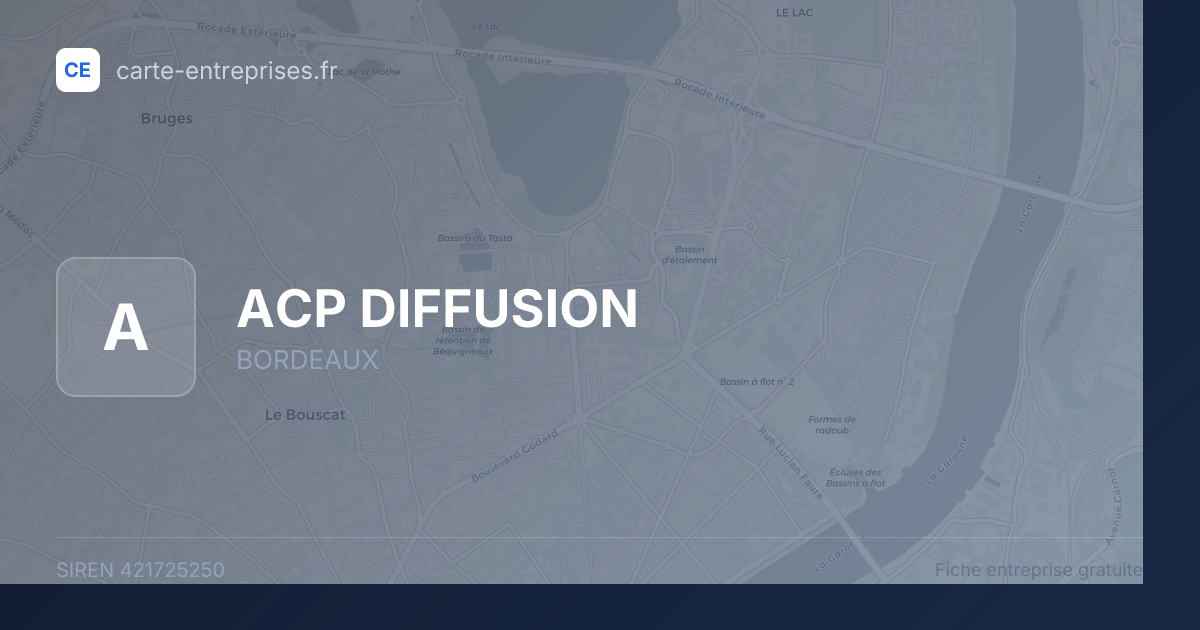 ACP DIFFUSION — 421725250 — fiche entreprise