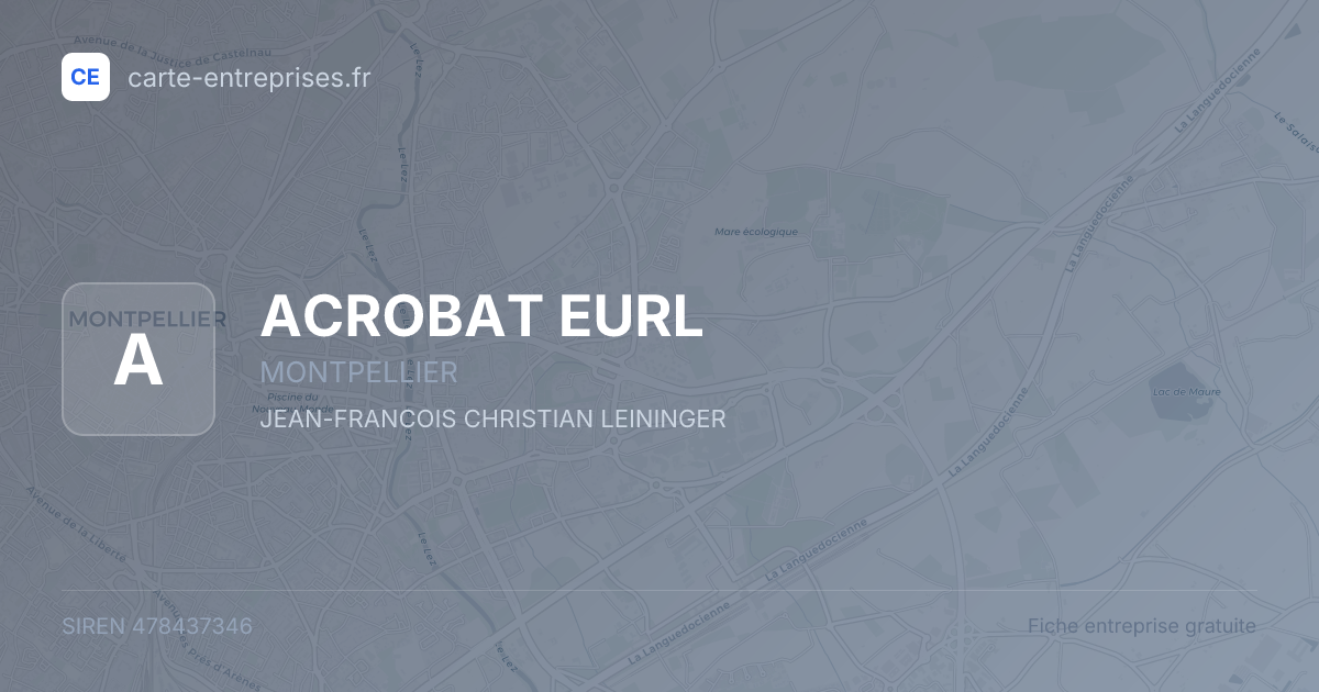 ACROBAT EURL — 478437346 — fiche entreprise