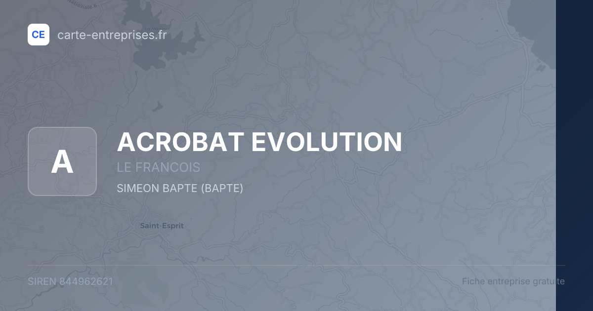 ACROBAT EVOLUTION — 844962621 — fiche entreprise