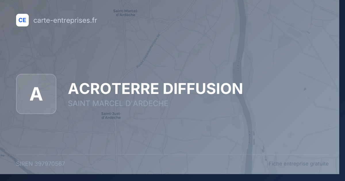 ACROTERRE DIFFUSION — 397970567 — fiche entreprise