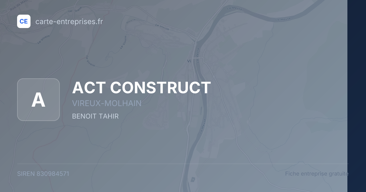 ACT CONSTRUCT — 830984571 — fiche entreprise