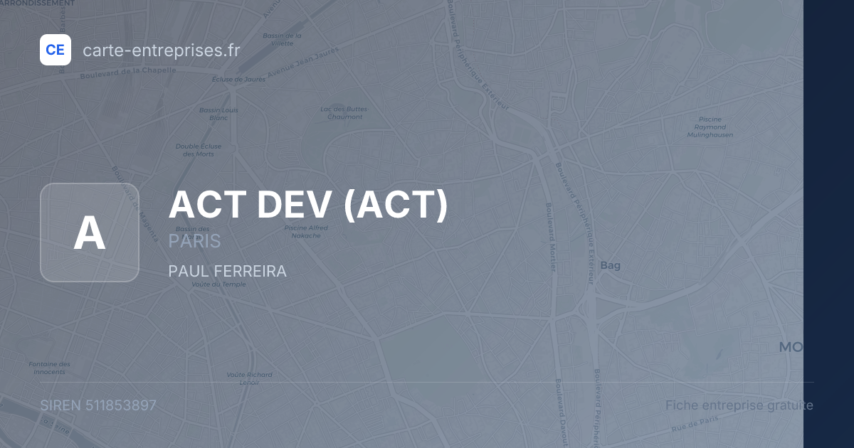 ACT DEV (ACT) — 511853897 — fiche entreprise
