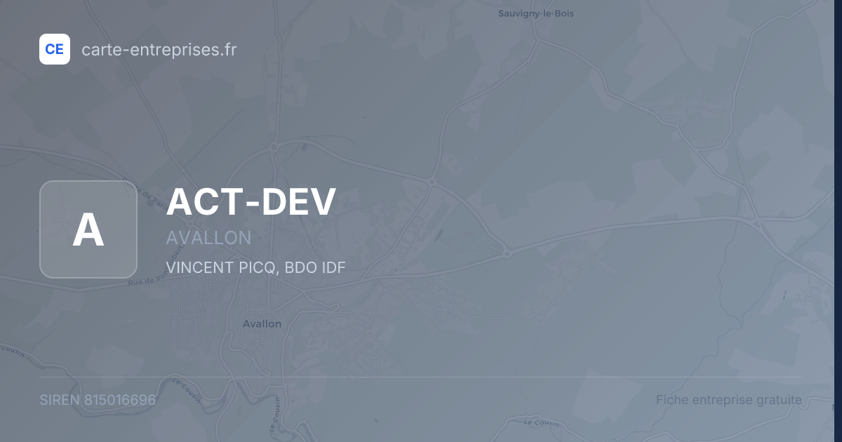 ACT-DEV — 815016696 — fiche entreprise