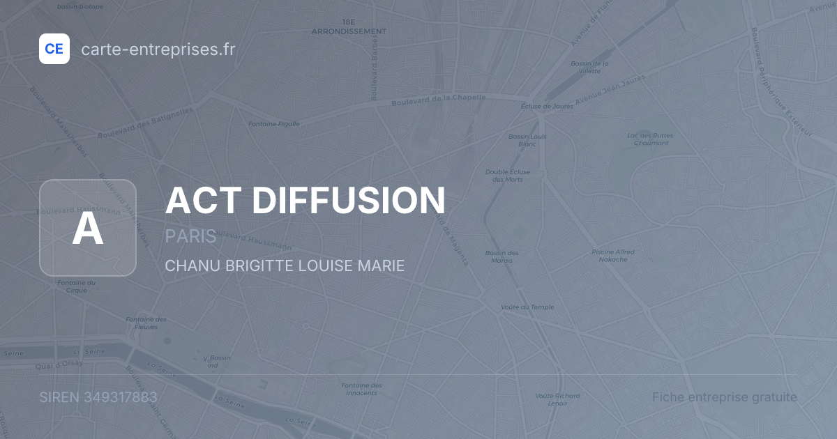 ACT DIFFUSION — 349317883 — fiche entreprise