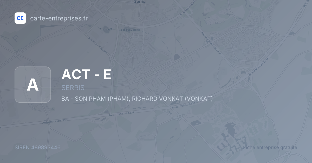 ACT - E — 489893446 — fiche entreprise