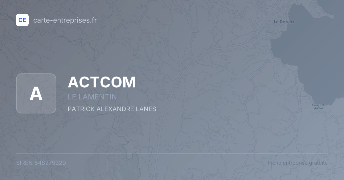 ACTCOM — 848279329 — fiche entreprise