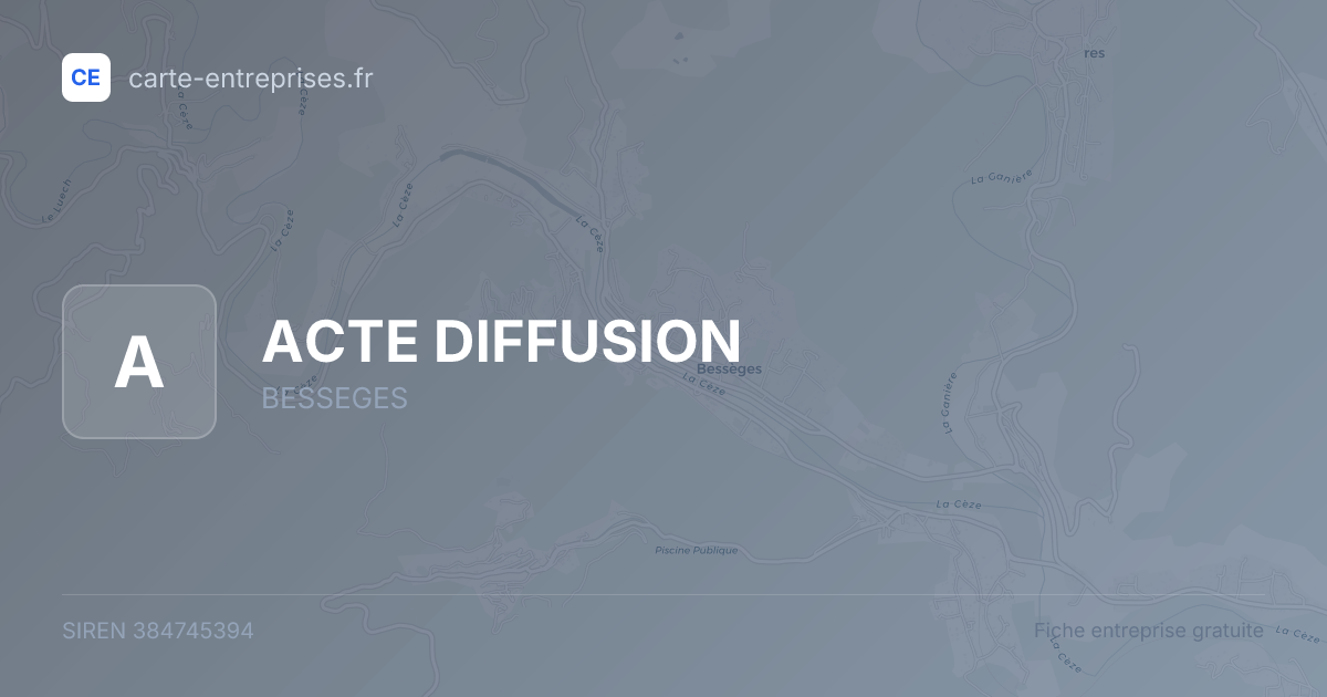 ACTE DIFFUSION — 384745394 — fiche entreprise