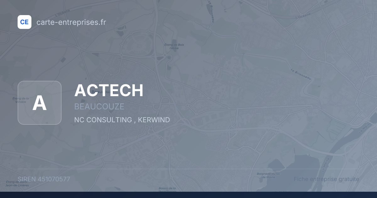 ACTECH — 451070577 — fiche entreprise
