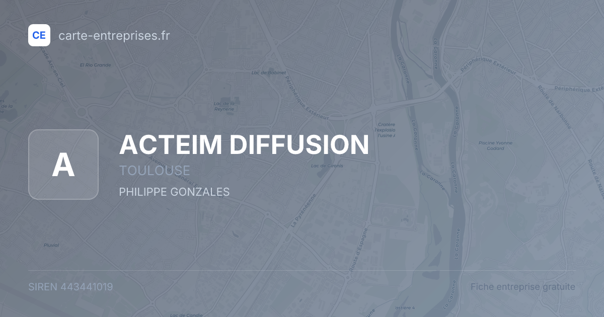 ACTEIM DIFFUSION — 443441019 — fiche entreprise