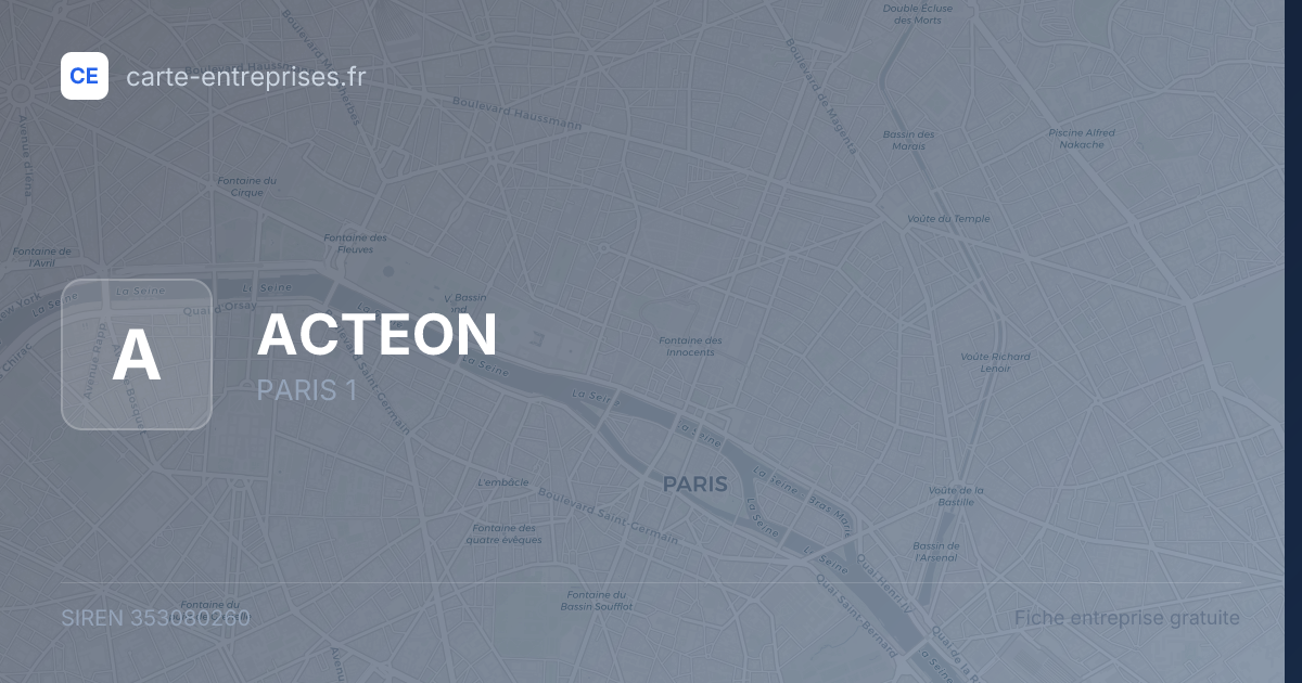 ACTEON — 353080260 — fiche entreprise