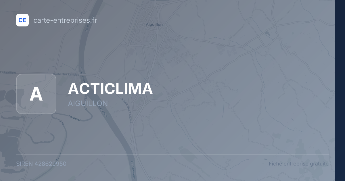 ACTICLIMA — 428629950 — fiche entreprise