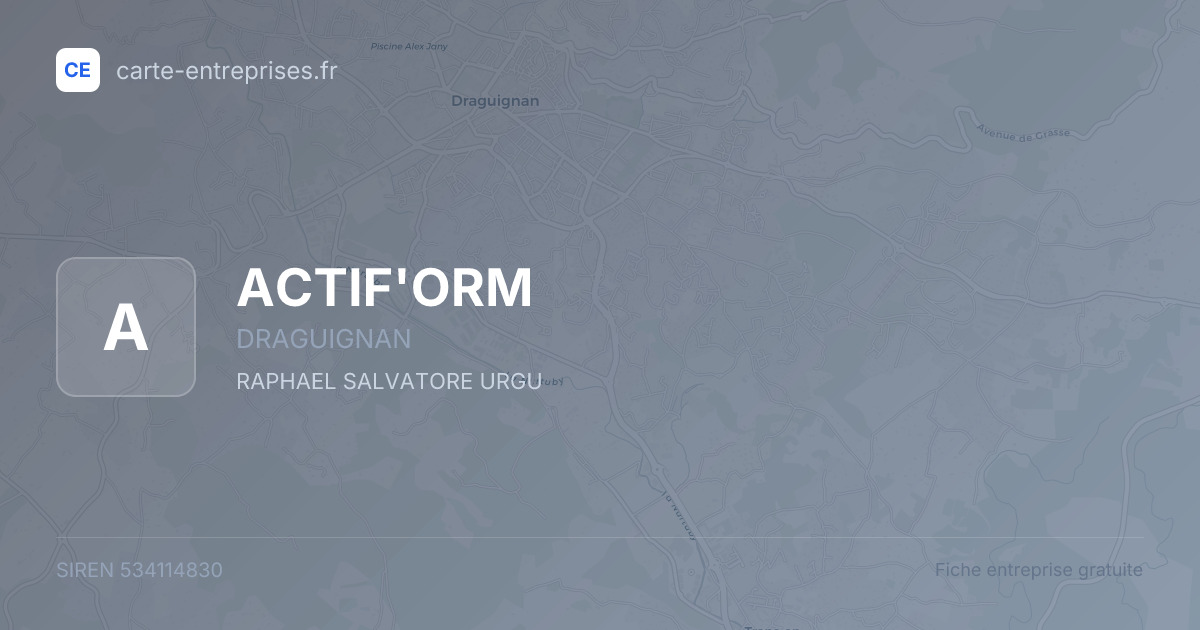 ACTIF'ORM — 534114830 — fiche entreprise