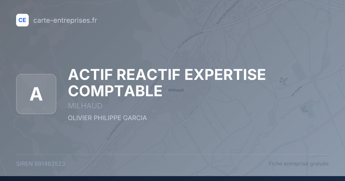 ACTIF REACTIF EXPERTISE COMPTABLE — 891463523 — fiche entreprise