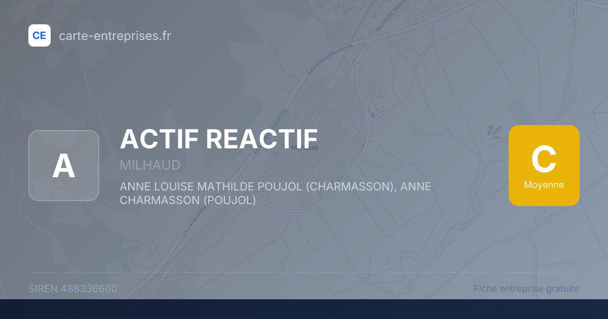 ACTIF REACTIF — 488336660 — fiche entreprise