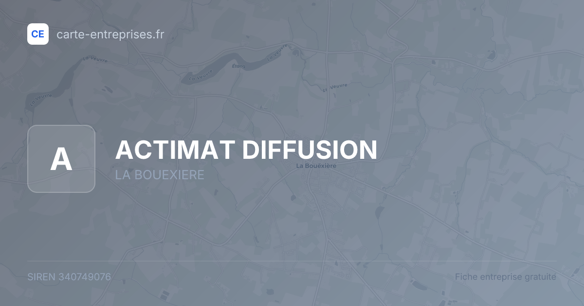 ACTIMAT DIFFUSION — 340749076 — fiche entreprise