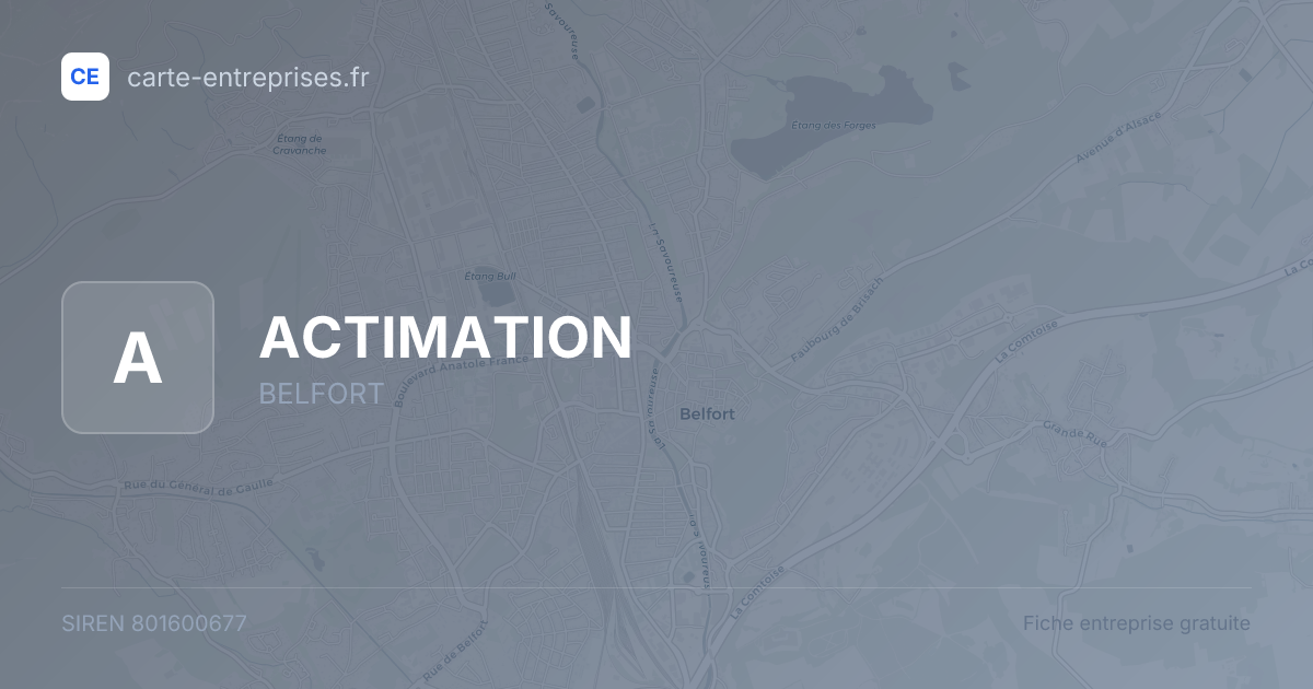 ACTIMATION — 801600677 — fiche entreprise