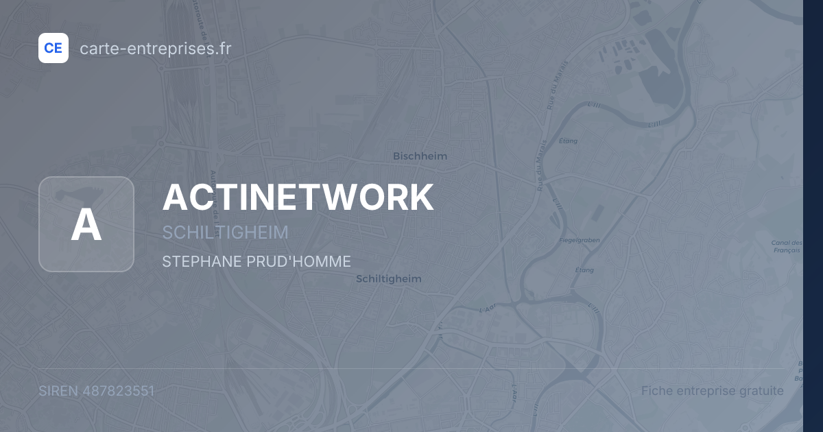 ACTINETWORK — 487823551 — fiche entreprise