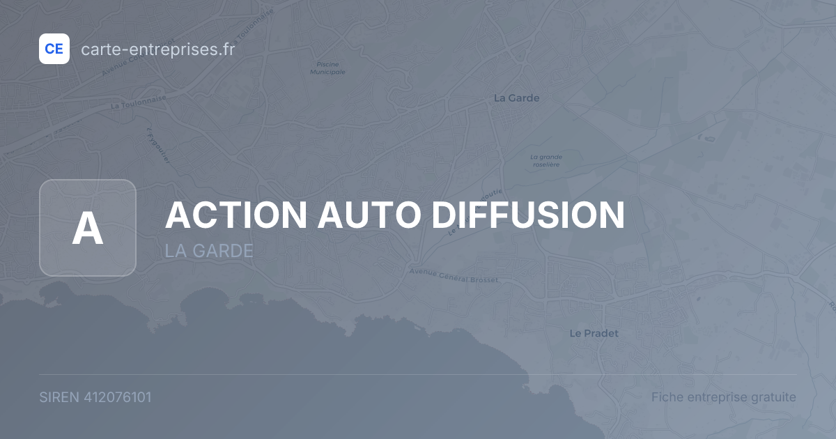 ACTION AUTO DIFFUSION — 412076101 — fiche entreprise