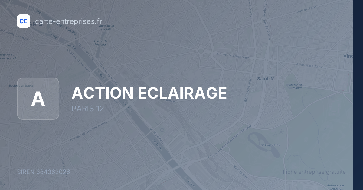 ACTION ECLAIRAGE — 384362026 — fiche entreprise