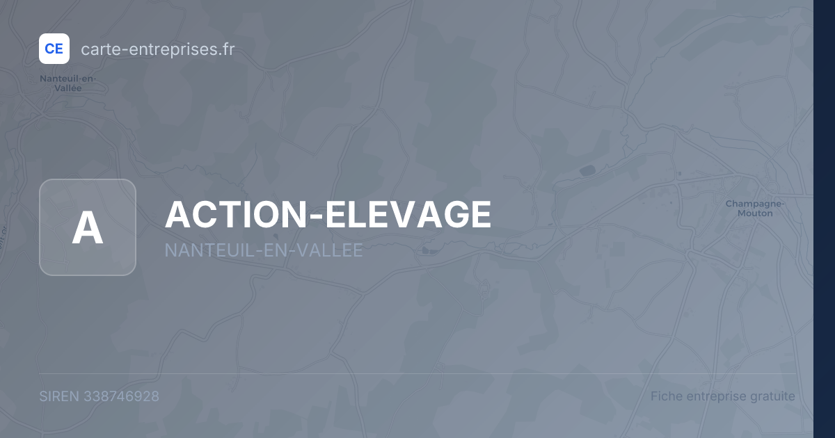 ACTION-ELEVAGE — 338746928 — fiche entreprise