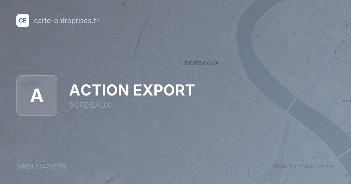 ACTION EXPORT — 334720752 — fiche entreprise
