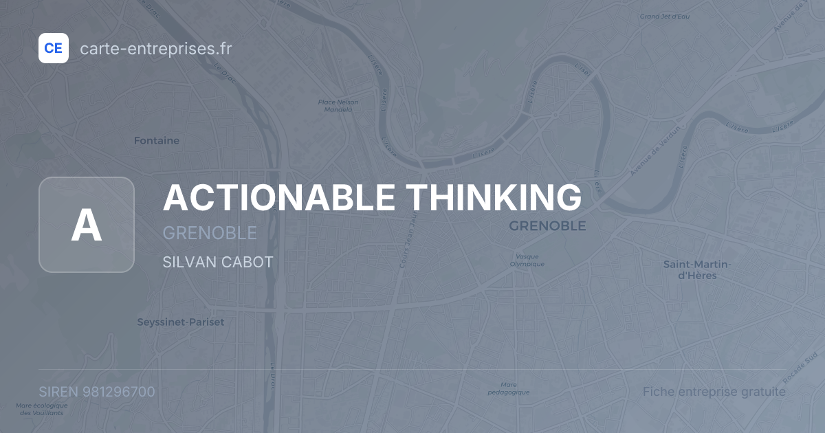 ACTIONABLE THINKING — 981296700 — fiche entreprise