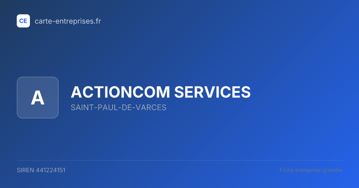 ACTIONCOM SERVICES — 441224151 — fiche entreprise