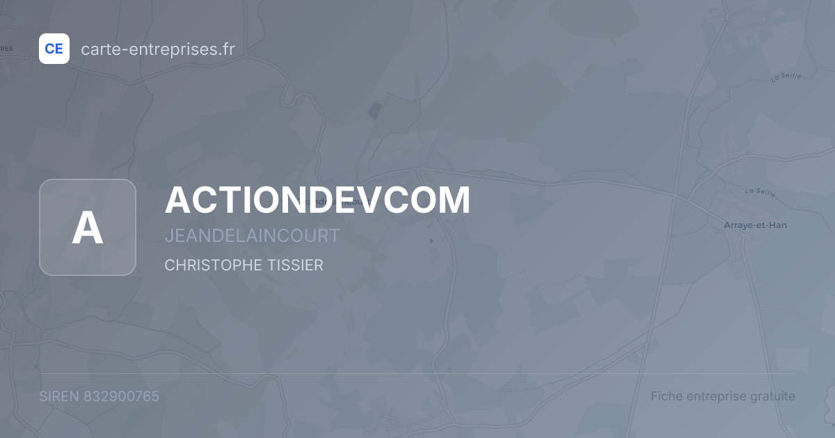 ACTIONDEVCOM — 832900765 — fiche entreprise
