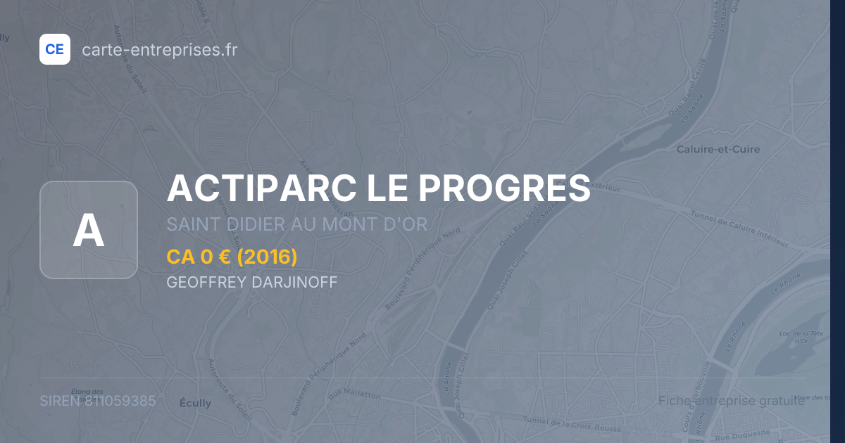ACTIPARC LE PROGRES — 811059385 — fiche entreprise