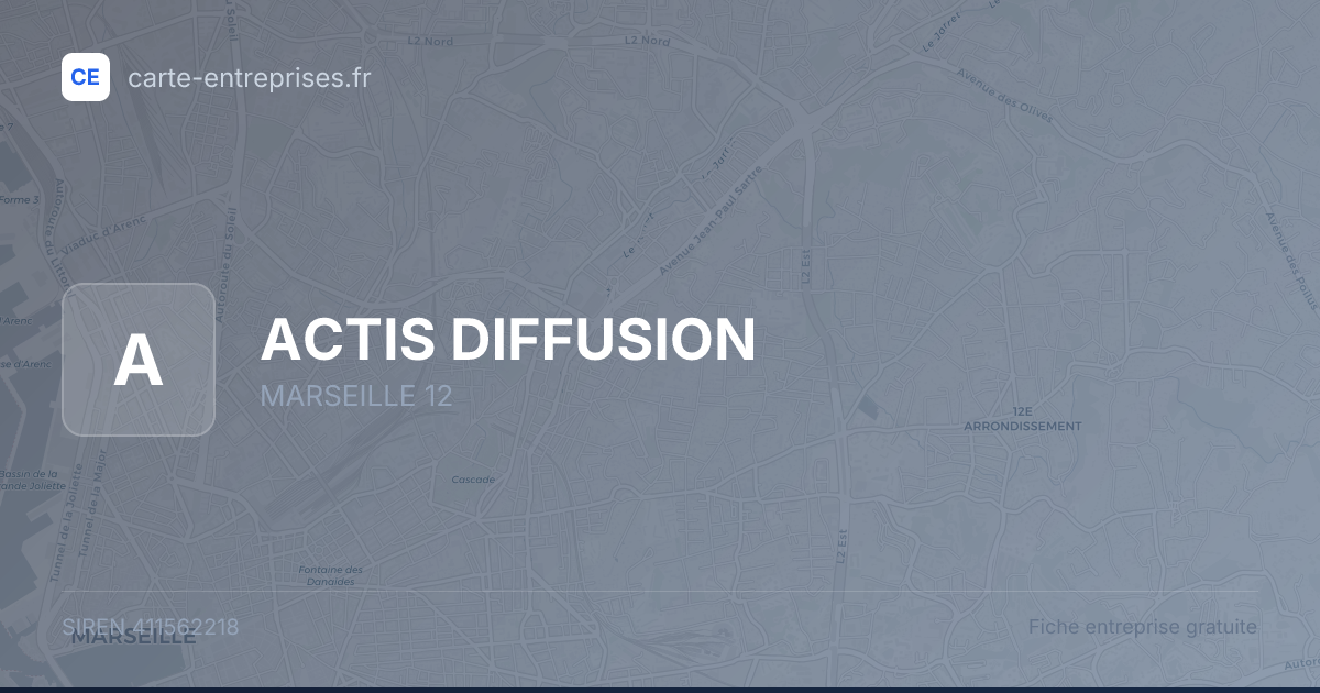 ACTIS DIFFUSION — 411562218 — fiche entreprise