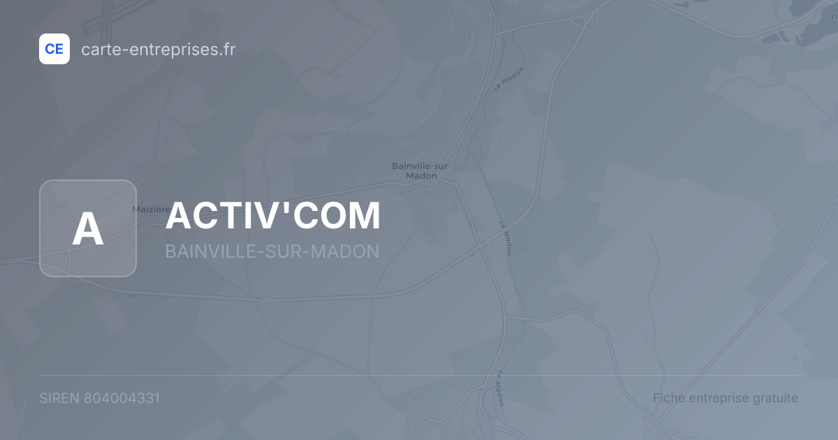 ACTIV'COM — 804004331 — fiche entreprise