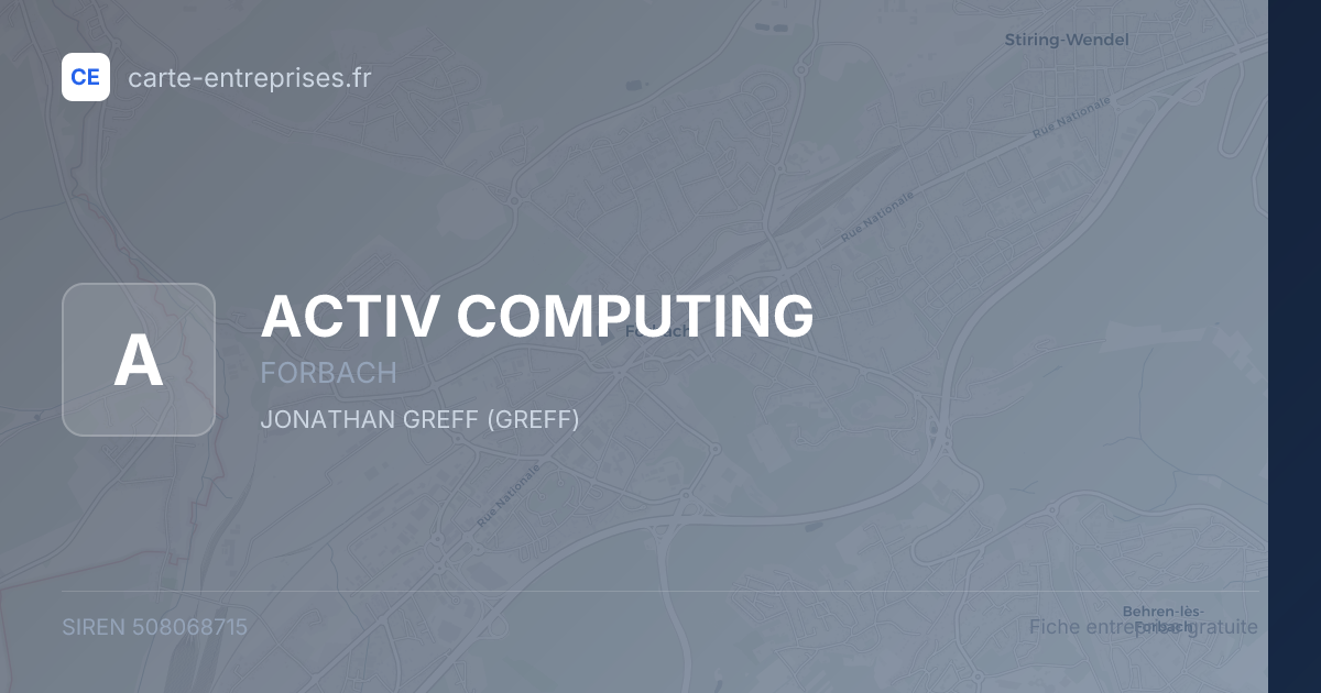 ACTIV COMPUTING — 508068715 — fiche entreprise