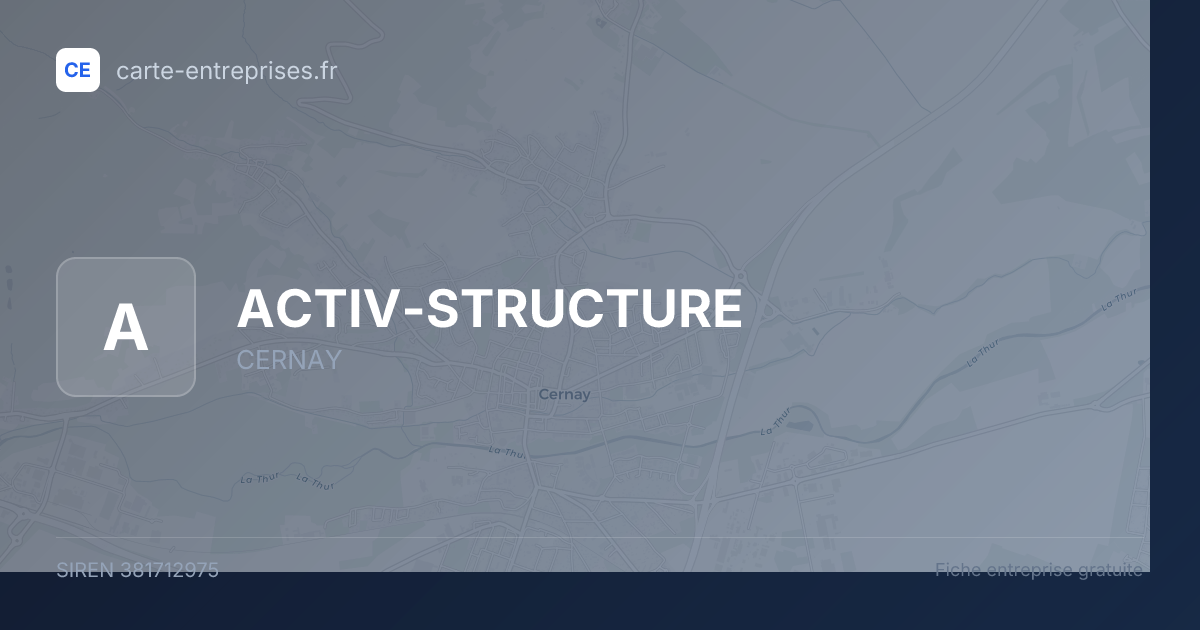 ACTIV-STRUCTURE — 381712975 — fiche entreprise